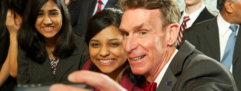 A selfie with Bill Nye, the Science Guy, at the White House Science Fair